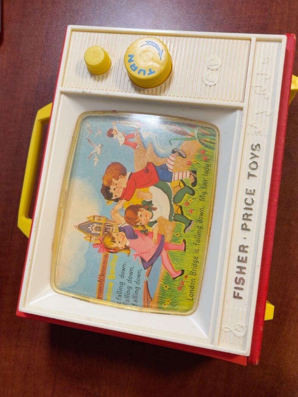 Vintage Fisher-Price Two Tune TV Music Box Toy 1964 London Bridge